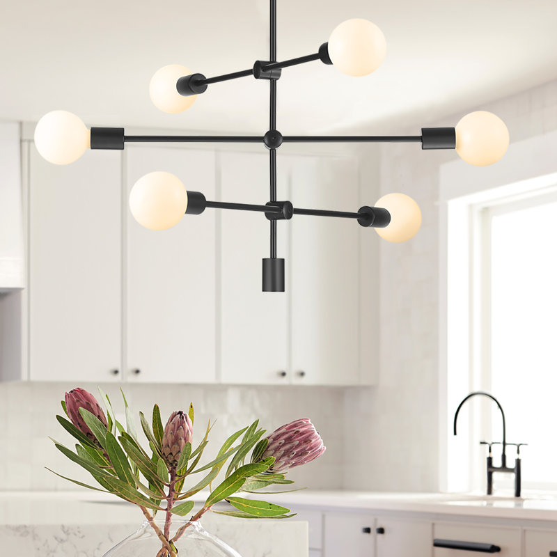 Dycus 6 - Light Sputnik Modern Linear Chandelier